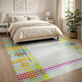 Geometric Modern Vibrant Multi-Color Geometric Dot Area Rug