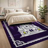 Purple Gothic Castle Haunted House Rug