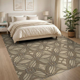 Beige Geometric Area Rug