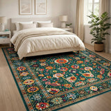 Traditional Persian Vibrant Multi-Color Persian Floral Area Rug