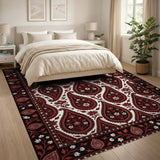 Red Paisley Traditional Persian Area Rug
