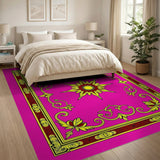 Pink Gold Baroque Starburst Area Rug