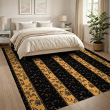 Orange Tribal Stripe Area Rug