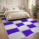 Purple Purple Fluid Waves Abstract Area Rug