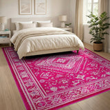 Hot Pink Heritage Tribal Area Rug