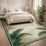Palm Frond Coastal Beach Rug