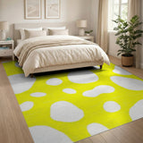 Sunny Yellow Bubble Cutout Area Rug