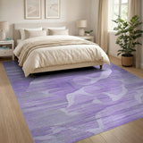Purple Abstract Fish Silhouette Area Rug
