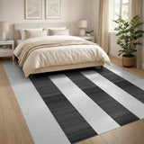 Bold Vertical Stripe Black and White Bold Black White Vertical Stripe Area Rug