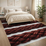 Red Braided Rope Area Rug