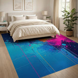 Vibrant Multi-Color Paint Splash Area Rug