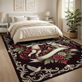 Ornate Cherub Cupids with Roses Area Rug