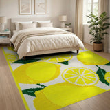 Vibrant Fruit Pattern Vibrant Lemon Fruit Pattern Area Rug