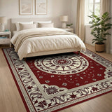 Traditional Persian Elegant Red Persian Medallion Area Rug