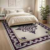 Purple Gold Medallion Area Rug