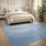 Misty Layered Blue Ombre Area Rug