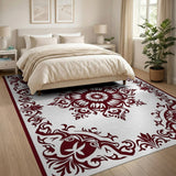 Red Ornate Red Medallion Persian Rug