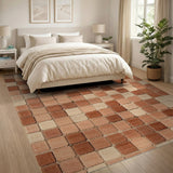 Terracotta Tile Mosaic Area Rug