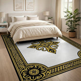Imperial Gold Fleur-de-Lis Medallion Rug