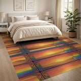 Vibrant Southwestern Sunset Rainbow Rug