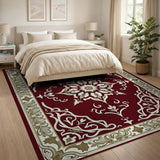 Luxurious Red Persian Medallion Area Rug