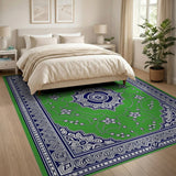 Lush Green Traditional Persian Medallion Rug