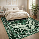 Traditional Persian Blue and Teal Ornate Teal Persian Floral Area Rug