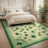 Green Shamrock Meadow Green Area Rug