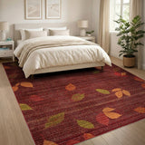 Multi-color and Patterns Autumn Leaves Multi-Color Area Rug