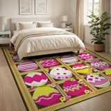 Playful Easter Egg Mosaic Area Rug