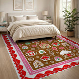 Whimsical Gingerbread Houses Kids Area Rug