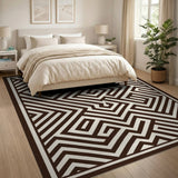 Maze-Like Geometric Area Rug