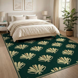 Emerald Green Scallop Shell Area Rug