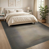 Black White Gradient Dot Geometric Rug