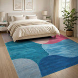 Vibrant Abstract Organic Shapes Area Rug