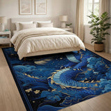 Majestic Blue Dragon Cloud Area Rug