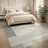 Beige and Neutral Geometric Modern Geometric Neutral Area Rug