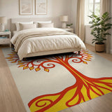 Ornate Red Tree of Life Area Rug