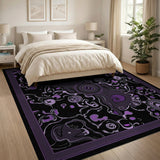 Purple Mystic Swirl Abstract Area Rug