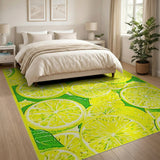 Fruit Pattern Zesty Lemon Fruit Pattern Area Rug