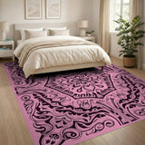 Blush Pink Persian Mandala Area Rug