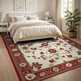 Traditional Persian Red Floral Persian Area Rug