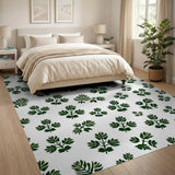 Green Leaf Foliage Area Rug