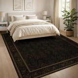Black Gold Traditional Persian Traditional Persian Area Rug
