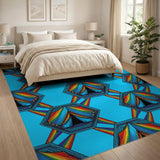Rainbow Tent Hexagon Area Rug