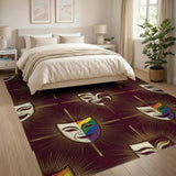 Rainbow Theater Mask Geometric Rug