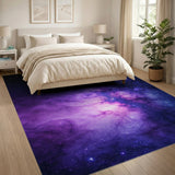 Abstract Area Purple Cosmic Nebula Area Rug