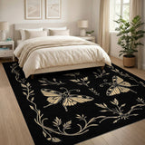 Vintage Gold Butterfly Vine Area Rug