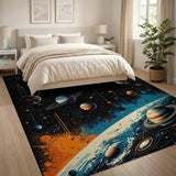 Cosmic Solar System Planets Area Rug