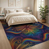 Geometric Modern Multi-color and Patterns Vibrant Rainbow Geometric Area Rug